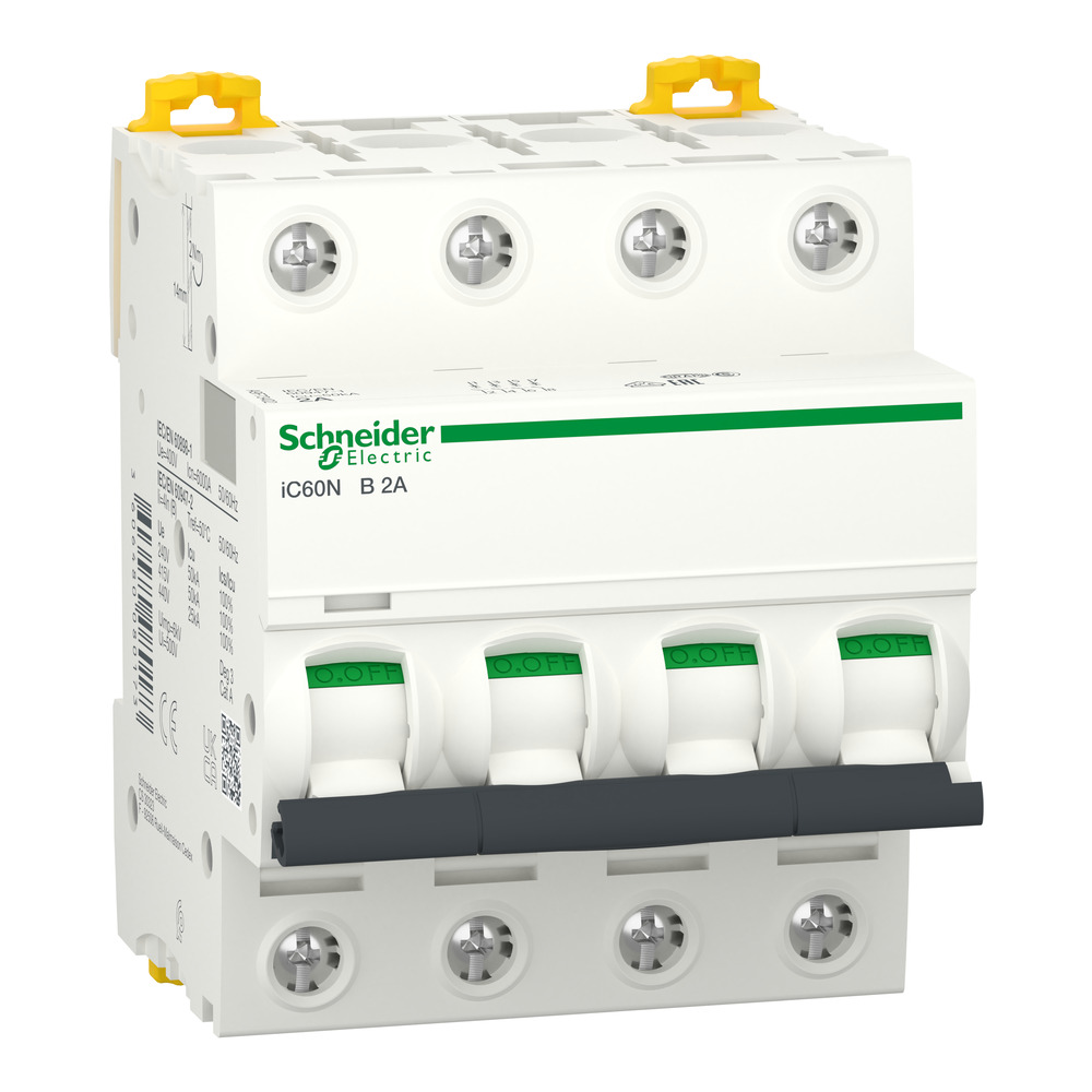 Schneider Electric Acti9 Ic60N 4P B2A Interruptor Automático - A9F73402