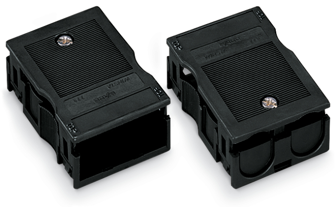 WAGO 3-Pole Strain Relief Housing For Dual Cables Black - 770-503