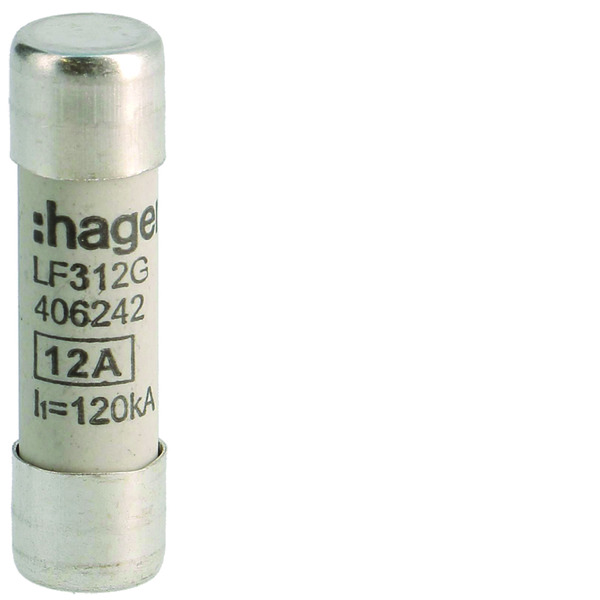 Fusible Cilíndrico Industrial 12A 500V 10x38mm - LF312G