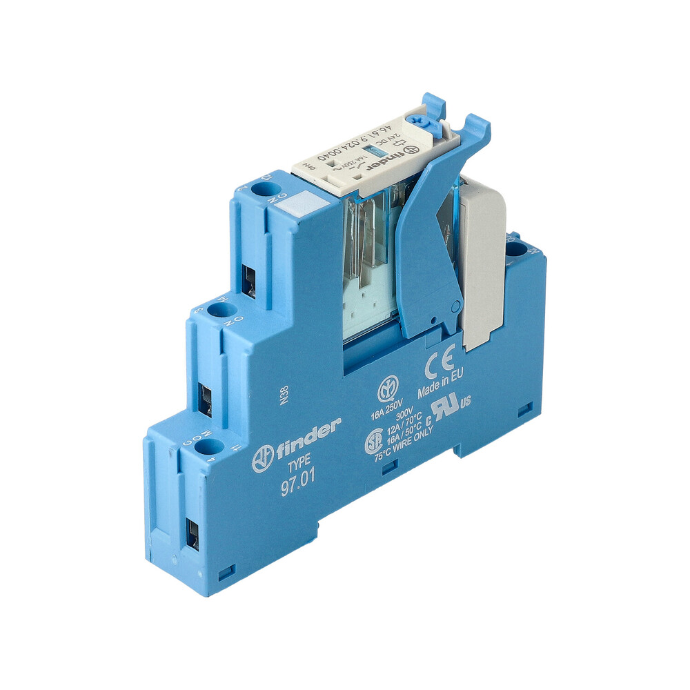 Finder 4C Módulo De Relé De Interfaz 16A 24VDC Con LED - 4C.01.9.024.0050