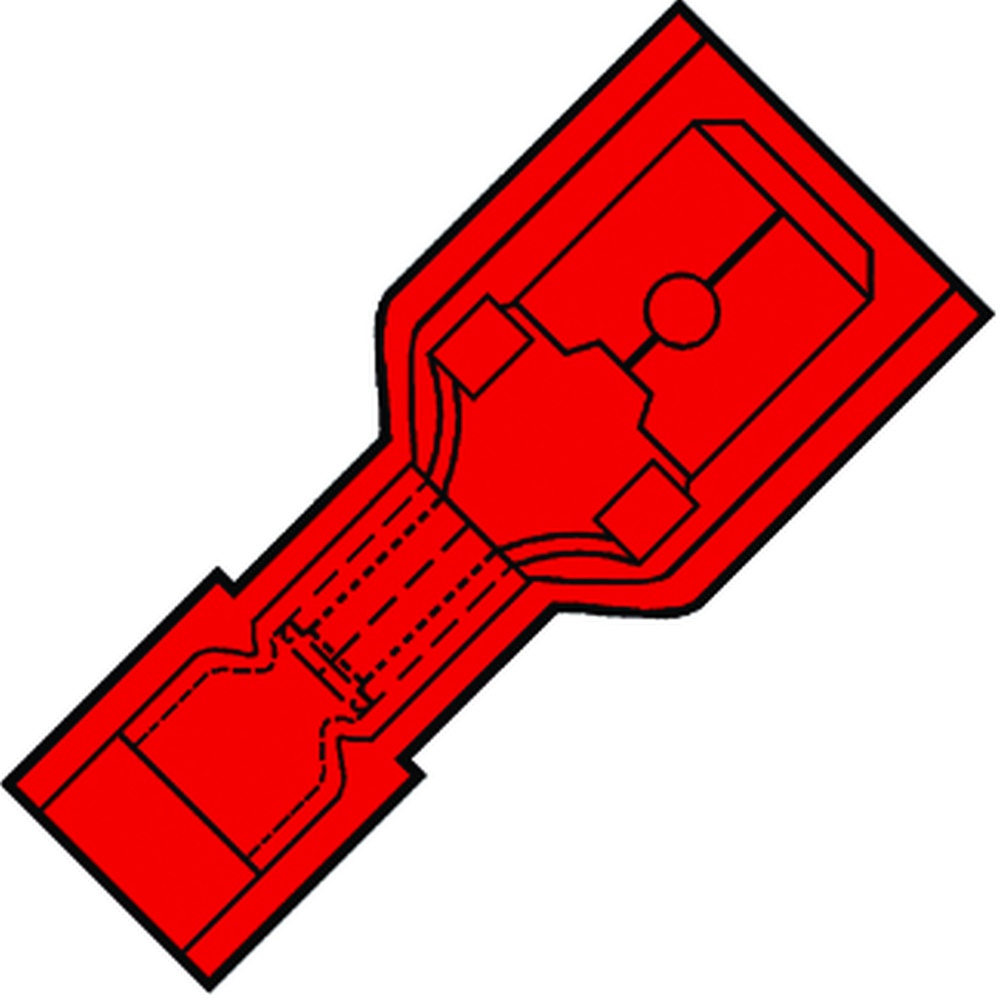 Volledig Geïsoleerde Nylon Connector 6.3x0.8mm - 156135 [100 Stuks]