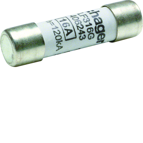 Hager Weber Industrielle Zylindrische Sicherung 16A 500V 10x38mm - LF316G