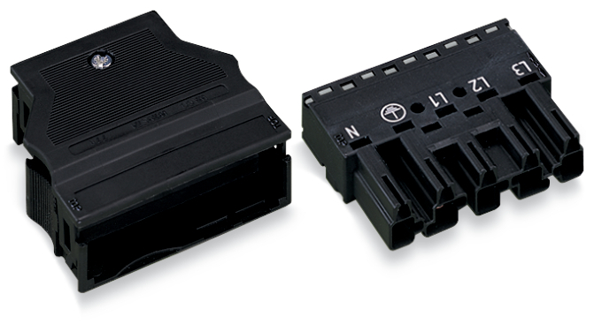 WAGO 770-115 5-poliger Schwarzer Stecker Mit Zugentlastung - 770-115
