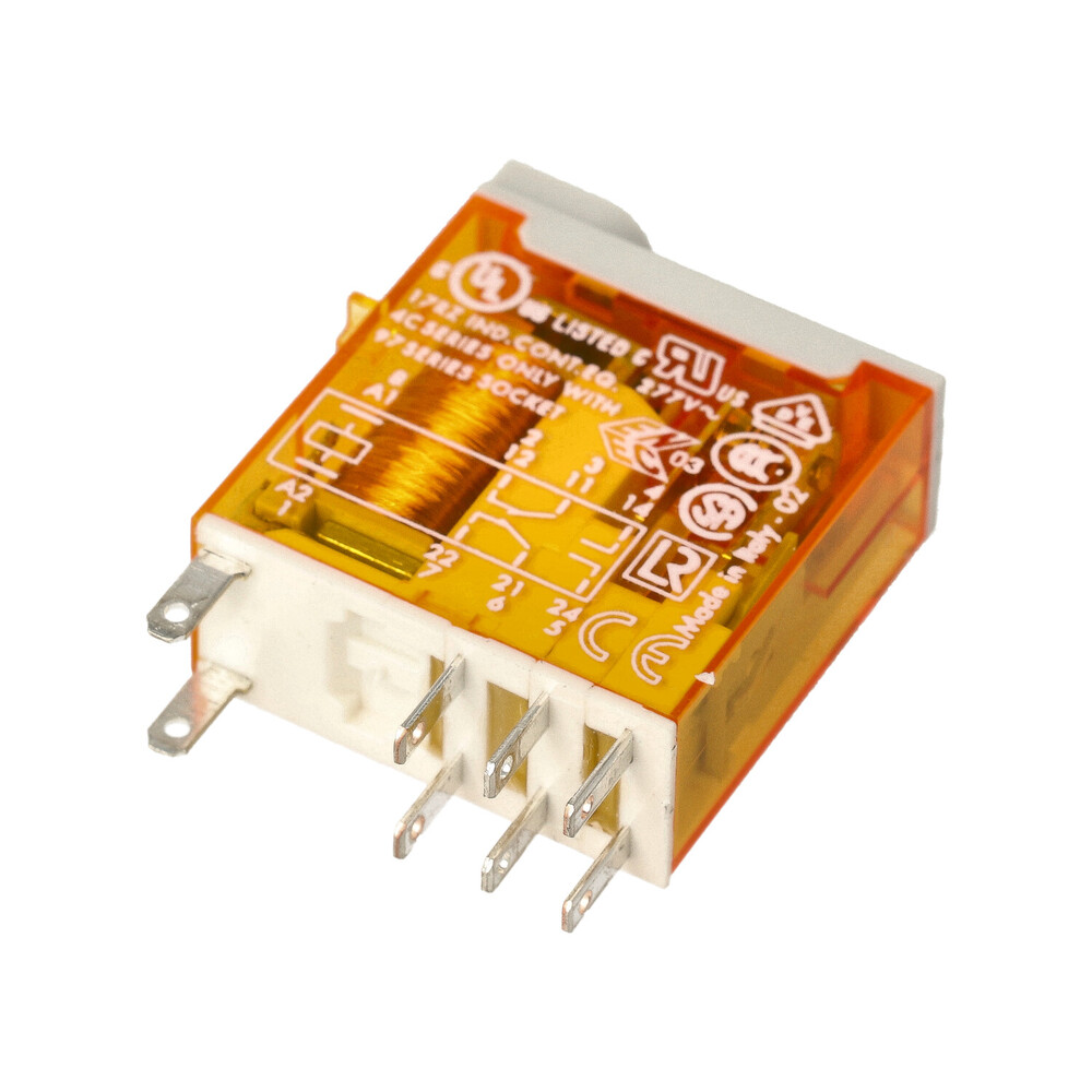 Finder Industrielles Mini-Relais 2CO 8A 24VAC Mit Testtaste - 46.52.8.024.0040