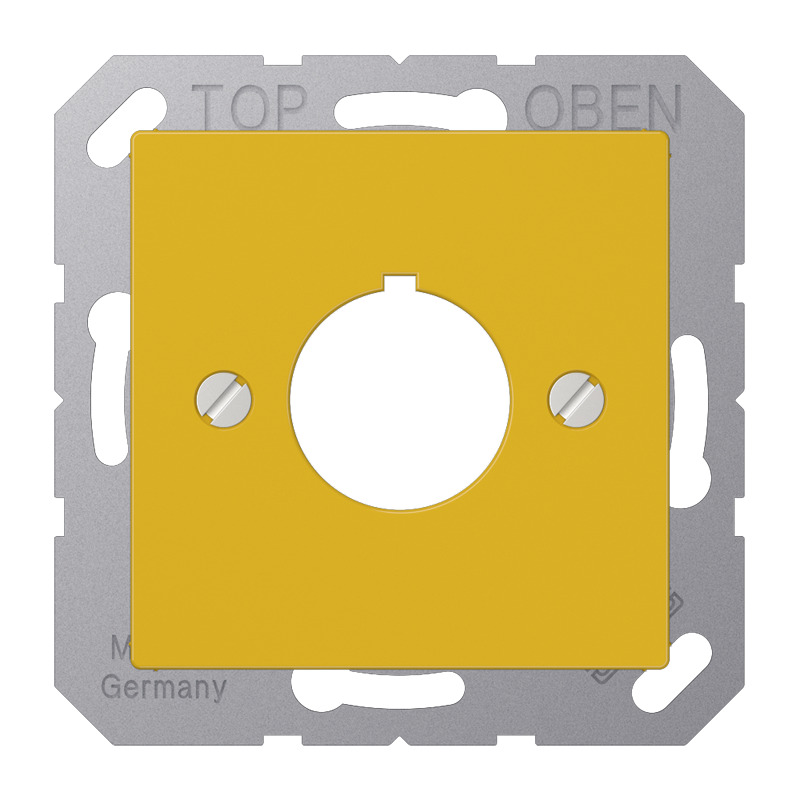 Jung A564GE Plaque De Capot Ronde 22.5mm Jaune - A564GE