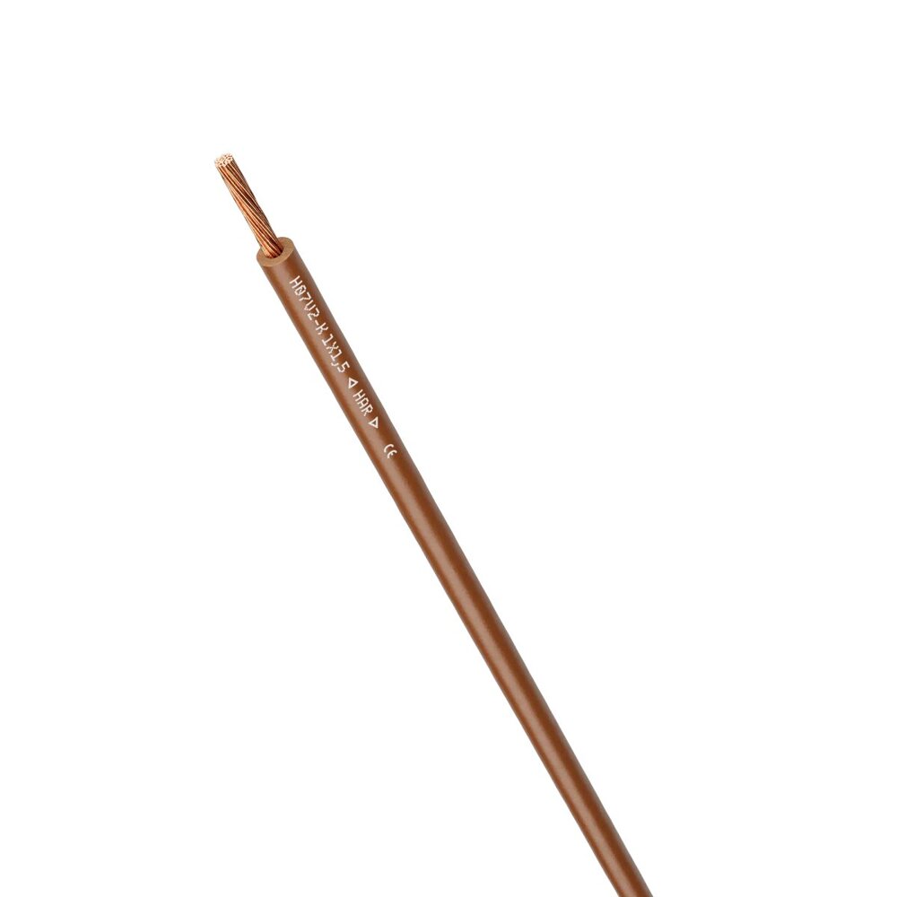 H07V2-K Einadrige Installationsleitung 10mm² 90°C Braun - 4519035 [100 Meter]