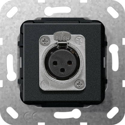 Gira D-Series XLR Socket Basis Element Zwart Mat - 566710