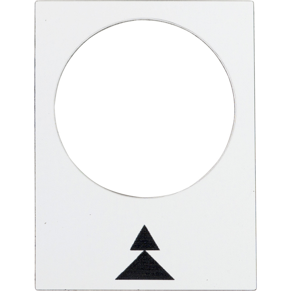 Harmony XB4 Label Plate 30x40mm White Right Slow-Fast - ZB2BY4909