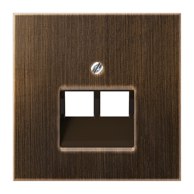 Antieke Messing Dubbele UAE Netwerk Socket Afdekking Plaat - ME2969-2UAAT