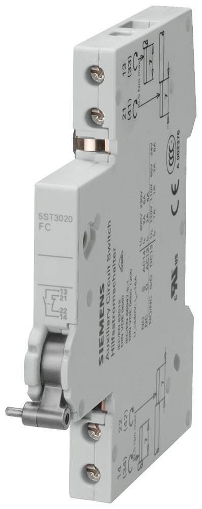 Siemens 5ST3020 Contacto Auxiliar De Señal De Falla NO/NC - 5ST3020