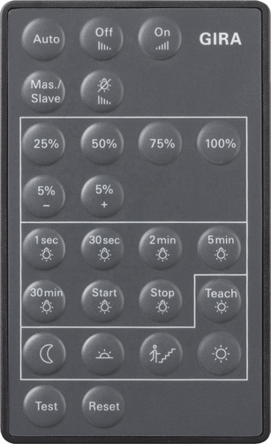 Gira Ir Télécommande Pir 3 Pour Capteurs De Mouvement Sensotec - 237300
