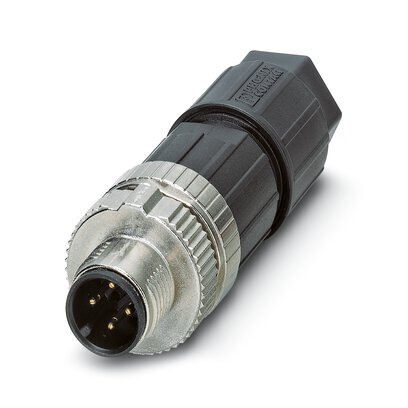 M12 4-Pin Straight Connector With Push-Lock Spring - 1424657