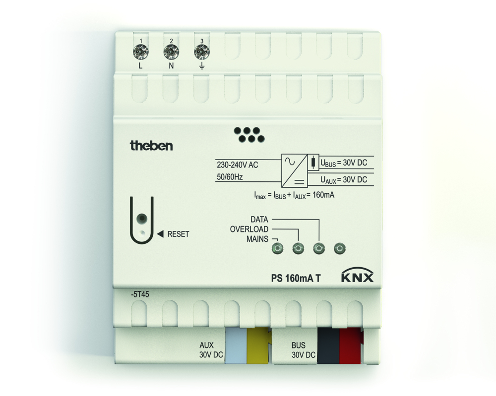 Theben PS 160mA KNX Power Supply With Auxiliary Output - 9070956