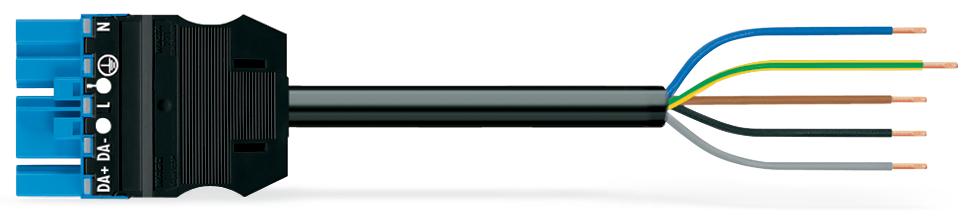 WAGO B2ca 5-Pole Pre-Assembled Cable 1.5mm² 1M Blue - 771-9285/216-101