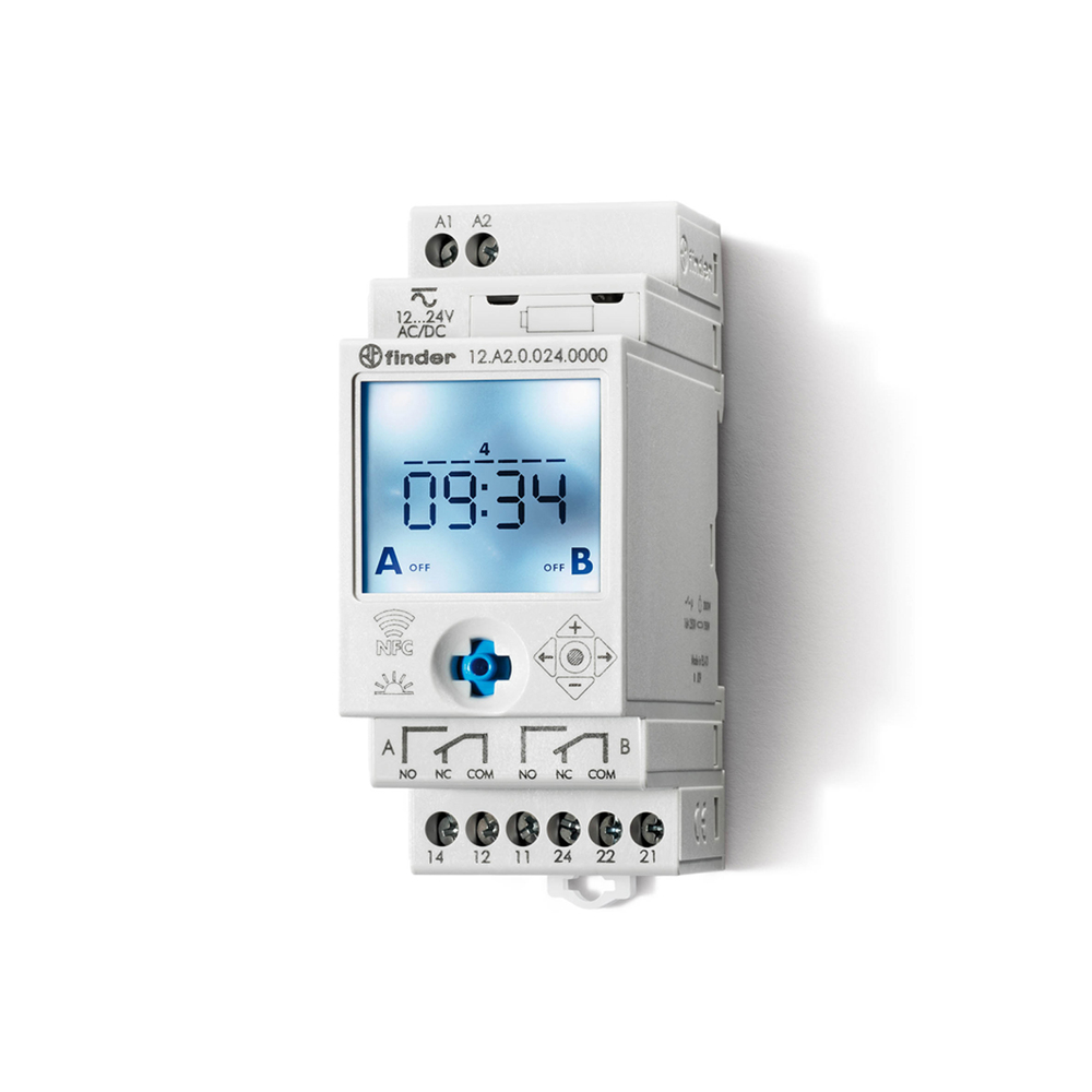 Finder 12A2 Astro Interrupteur Horaire Numérique 16A NFC - 12.A2.0.024.0000