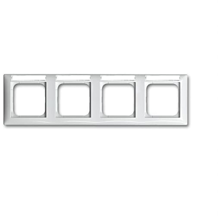 Marco De Tapa De 4 Vías Con Ventana De Texto Blanco Alpino - 2CKA001754A4551
