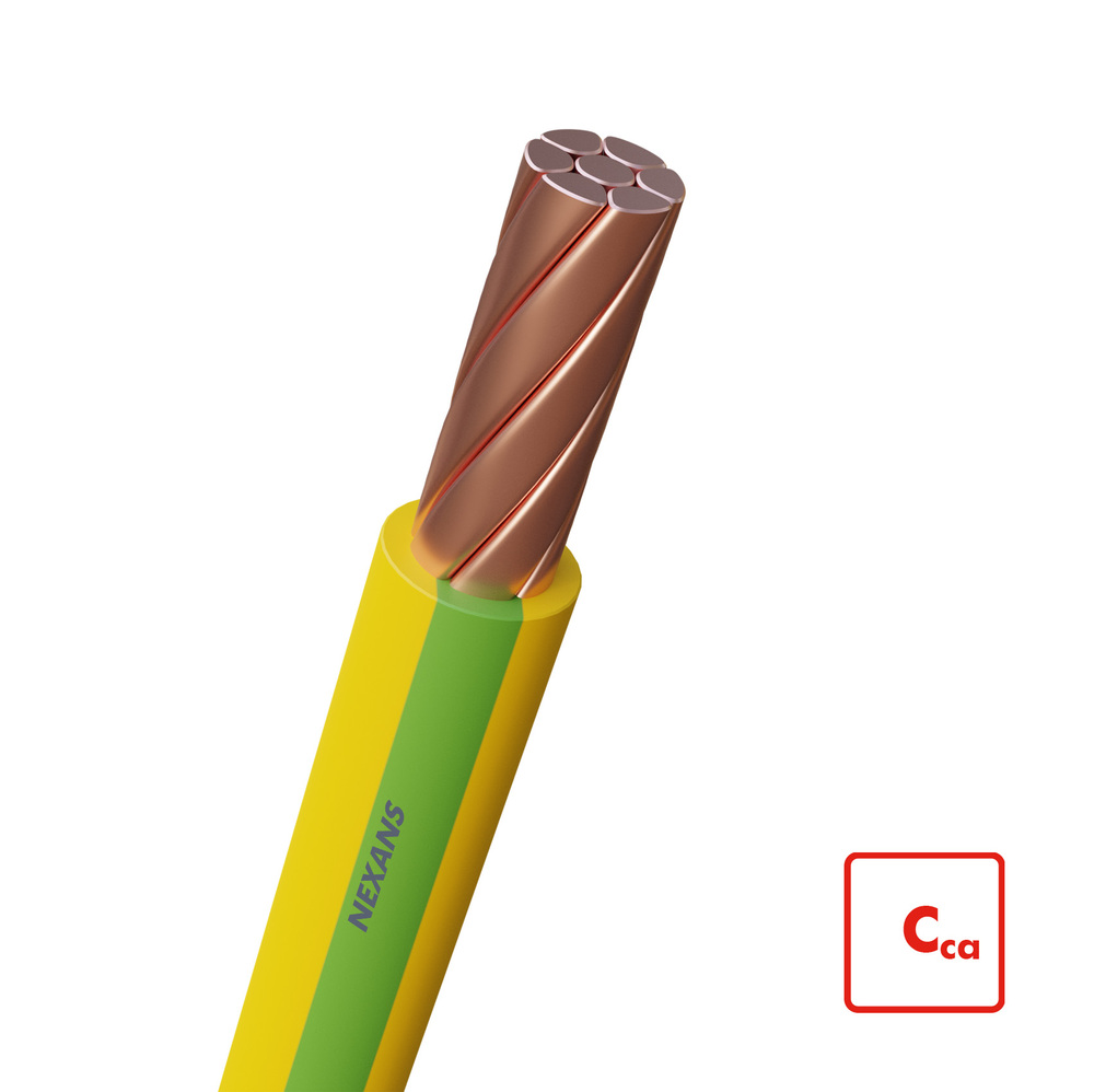 Nexans H07Z1-R Halogen Free Cable 35mm2 Green Yellow - 10538852