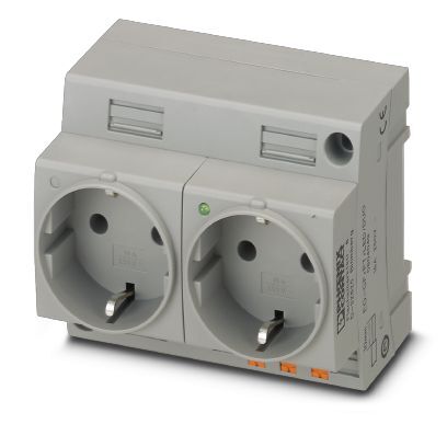 Phoenix Contact Dubbele Socket Met LED Indicator (Europese Stekkerdoos) - 0804049