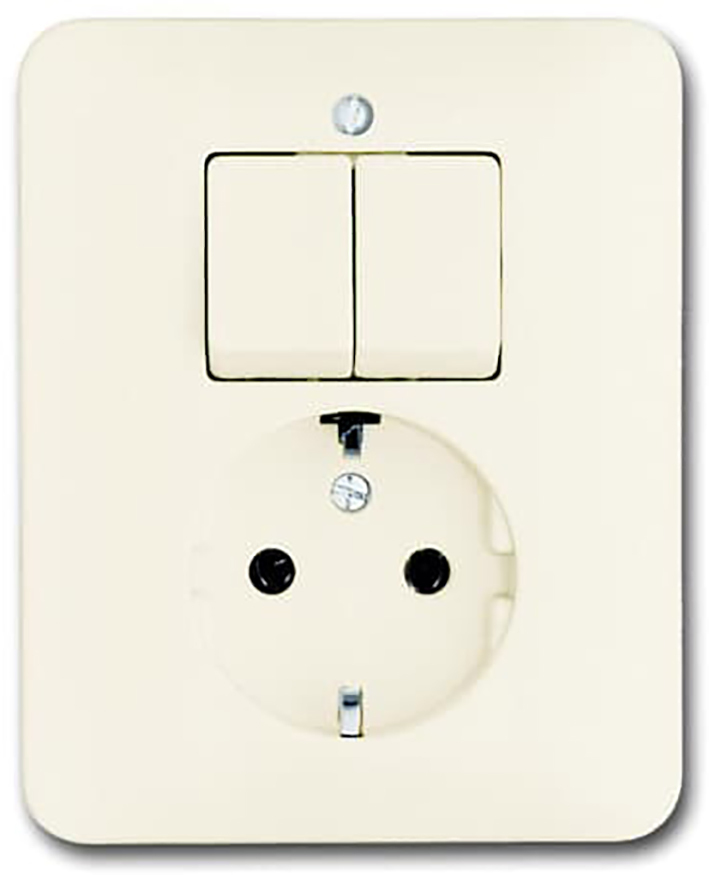 ABB Busch-Jaeger SI Gecombineerde Schakelaar Stopcontact Crème - 2CKA001611A0011
