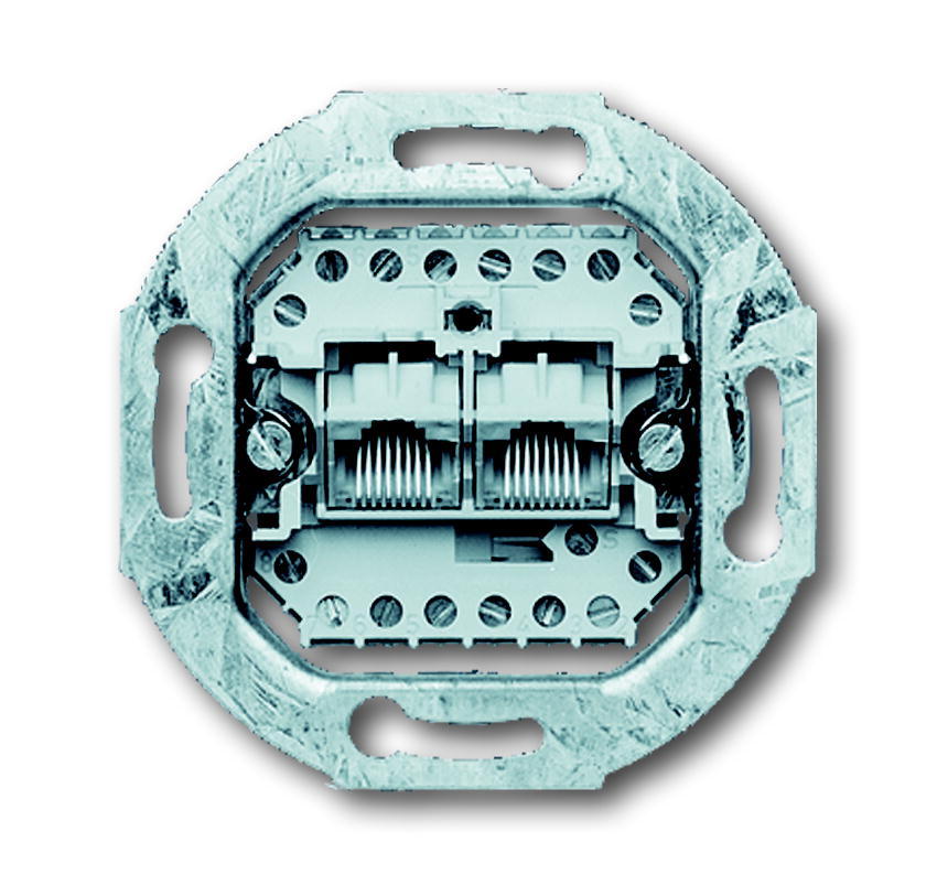 ABB Double Prise De Données RJ45 Cat3 - 2CKA000230A0243