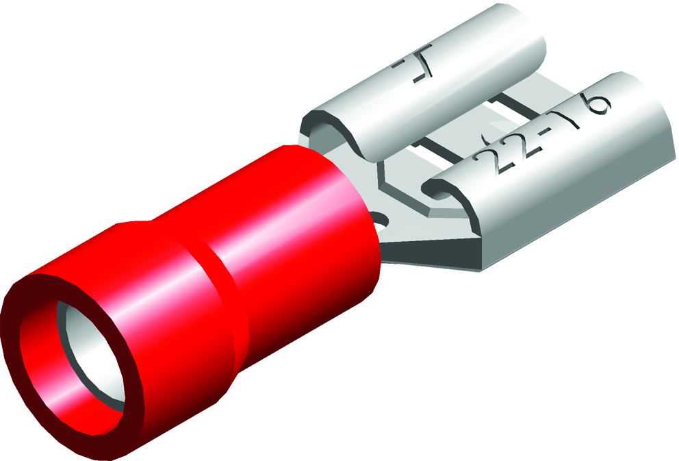 Connecteur À Lame Isolé Boîtier Rouge 0.5-1.5mm² 2.8x0.5 - CE080101 [100 Pièces]