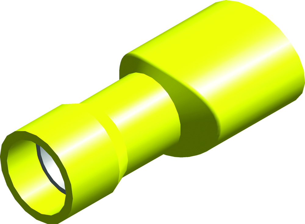 PVC-Isolierter Spatenstecker 4.0-6.0mm² Gelb - CE100301 [100 Stück]