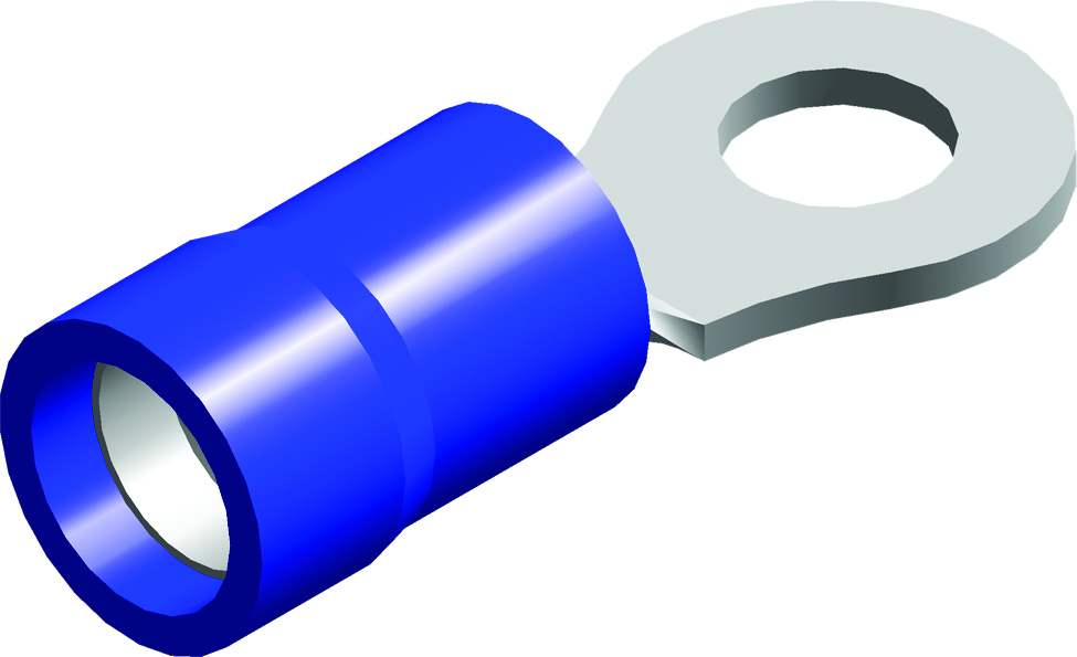 Blue PVC Ring Terminal M8 1.5-2.5mm² - CE010206 [100 Pieces]