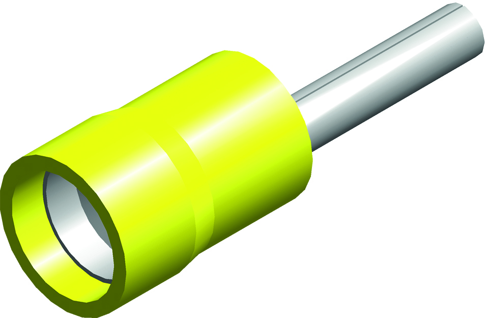 Ferrule De Cordon Amarillo 4.0-6.0mm² - CE030301 [100 Piezas]
