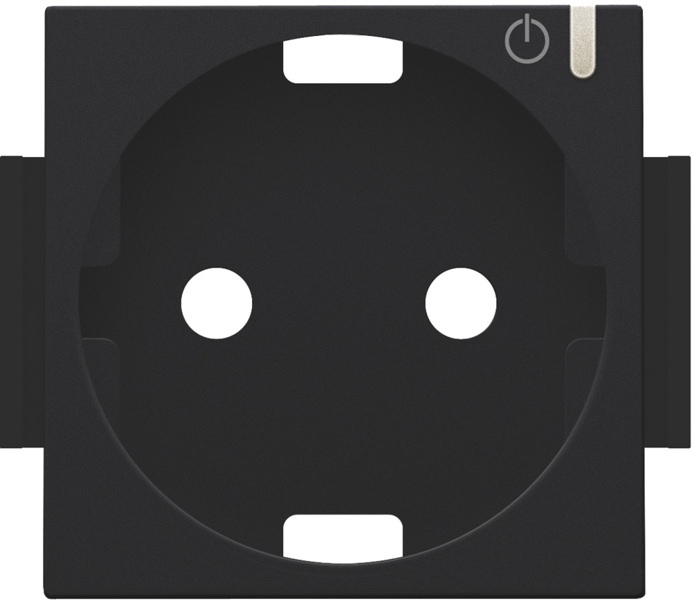 Niko Pure Slim Afdekking Voor Slimme Stopcontact Zwart - 161-66930