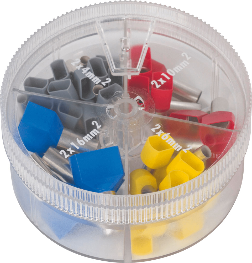 Conex Twin Wire Ferrule Assortment Box - CE520202 [45 Pieces]