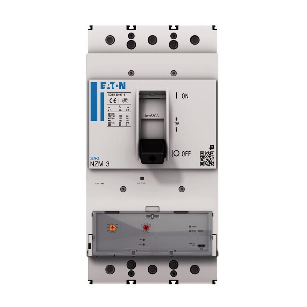Eaton NZM3 4-Pole 630A Circuit Breaker 50kA IEC - 191489