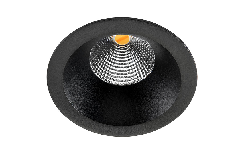 6W Dim À Chaud LED Spot Encastré Noir IP54 - 903223