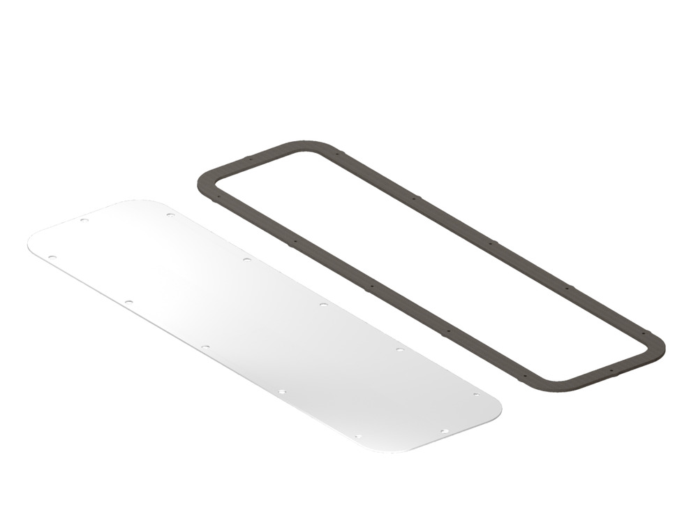 Rittal AX Stahl Durchführungsplatte 534x149mm RAL7035 - 5051399