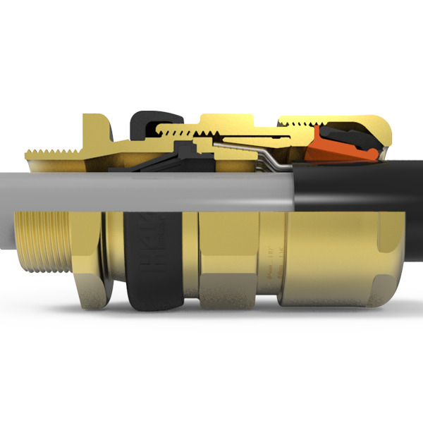 Hawke Nickelbeschichtete Messing Kabeldurchführung M20 - N453UOSM20NP