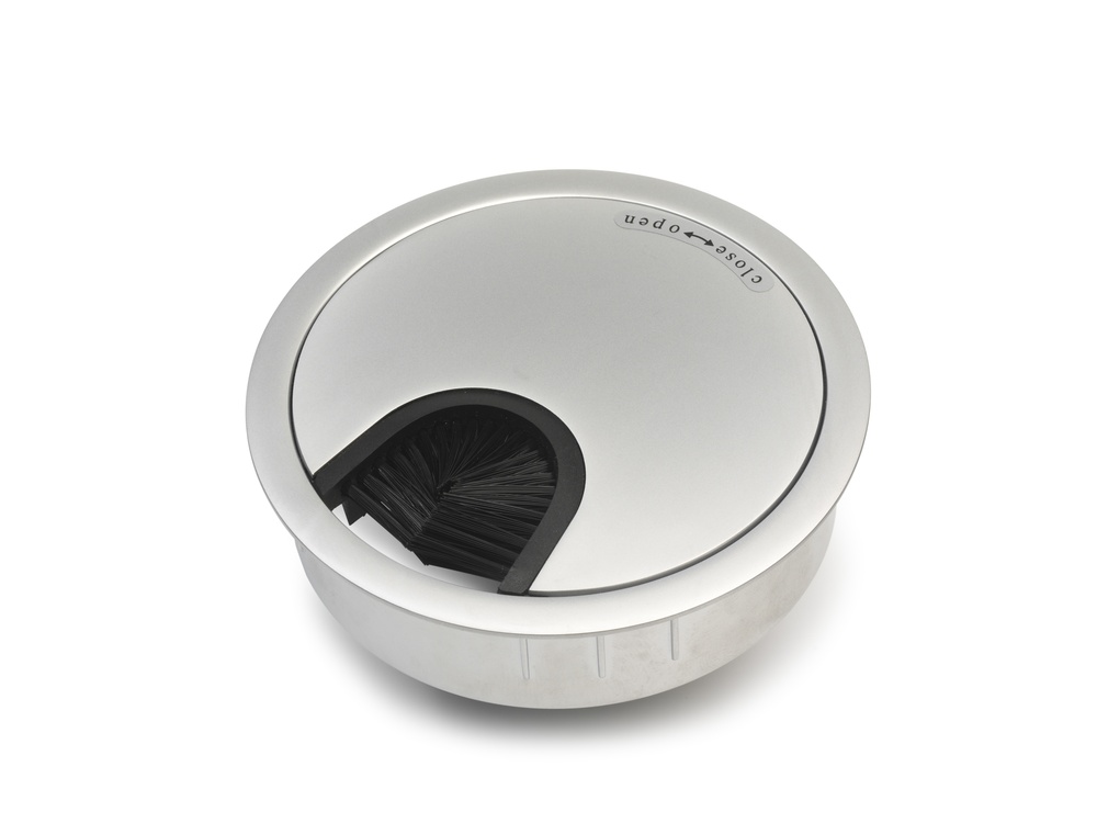 Grommet De Gestión De Cables De Metal De 60Mm En Cromo Mate - 49.80.012