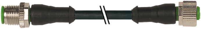 Cable De Sensor De Doble Extremo M12 5m PUR Negro - 7000-40041-6350500