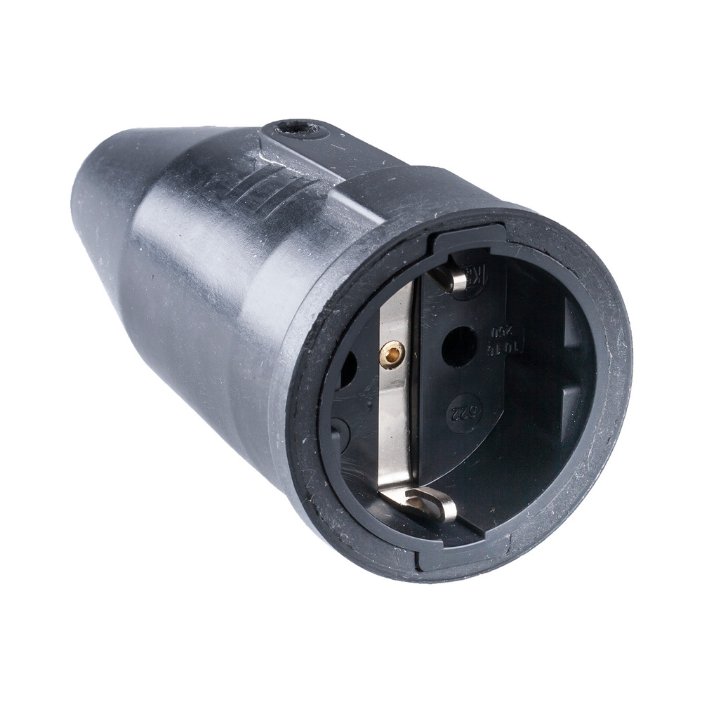 Heavy Duty Rubber Connector Plug 16A 250V Met Aarde - 104460