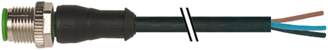 M12 Mannelijke Connector Kabel PVC 4x0.34 UL CSA 7M - 7000-12021-6140700