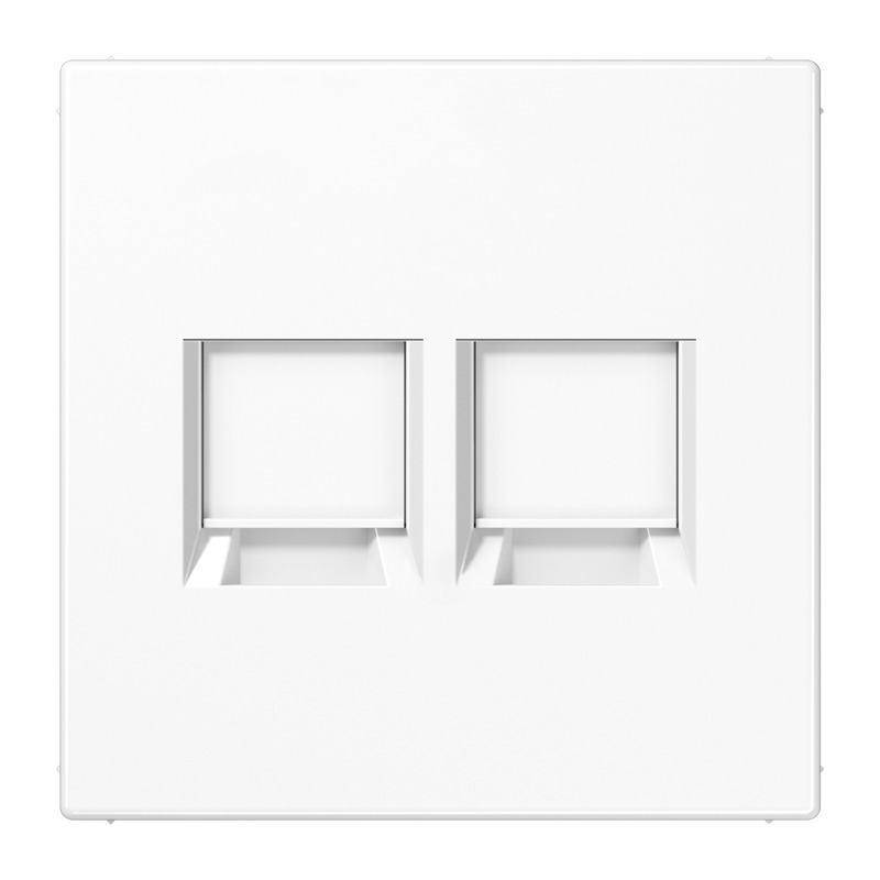 Jung LS990 Doble Toma Modular Tapa Blanco Alpino - LS1969-25WEWW