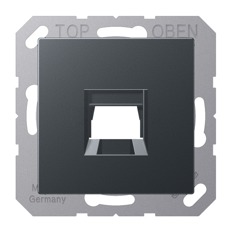 Jung A500 Modulaire Jack Afdekking Plaat Antraciet - A1569-15WEANM