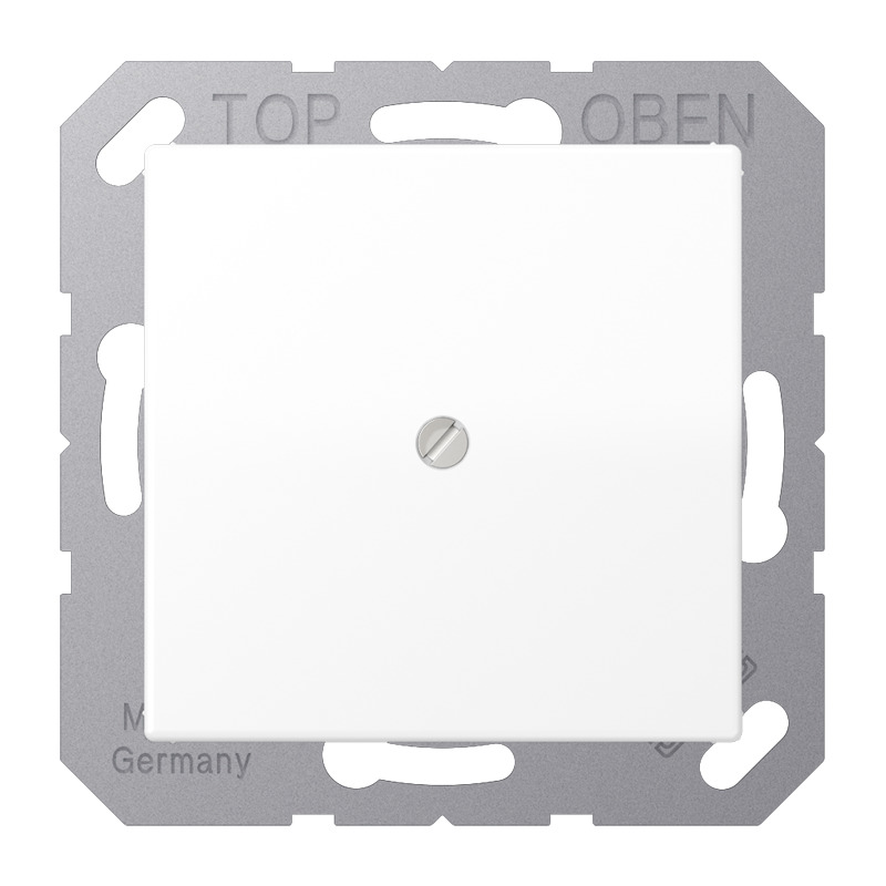 Jung A500 Placa De Tapa De Entrada De Cable Blanco Nieve Mate - A590BFAWWM