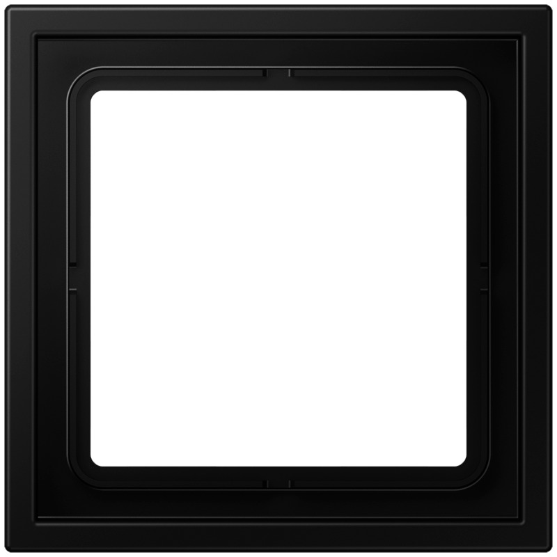 Jung LS-ZERO Cadre De Capot Simple Noir Mat - LSZ981BFSWM