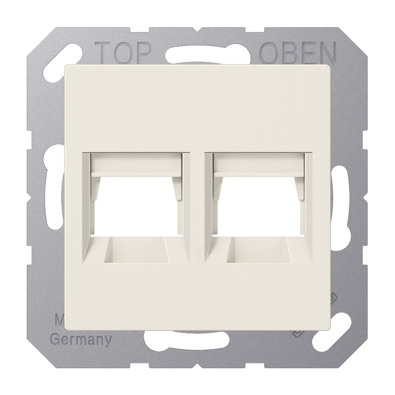 Jung AS500 Double Prise Modulaire Capot Blanc - A1569-2AT