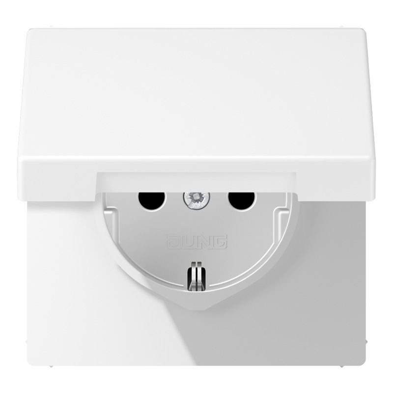 Jung LS990 Prise Murale Protégée 16A Avec Capot De Sécurité (Prise européenne) - LS1520NBFKIKLWWM
