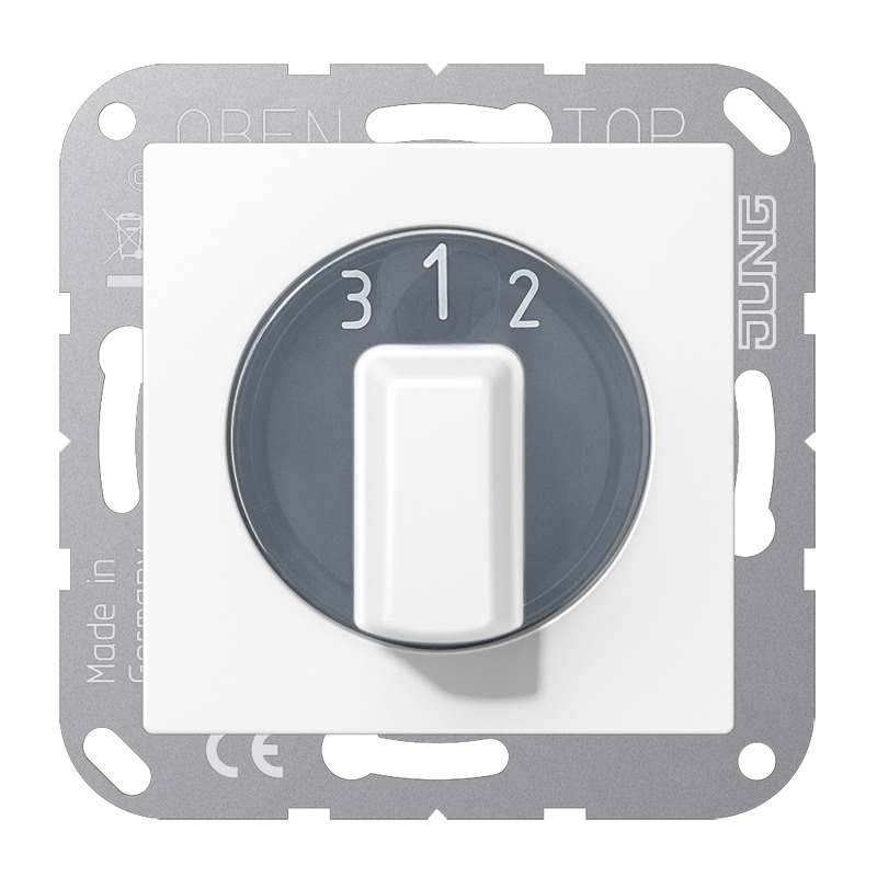 Jung AS500 Interruptor Monopolar De Tres Posiciones Blanco Mate - A1504.10NWWM