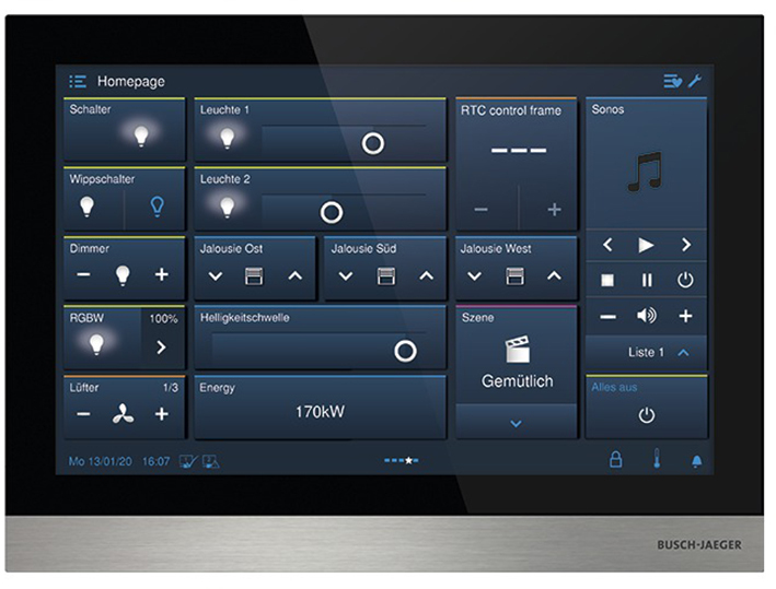 ABB Welcome IP Touch 10 Affichage Vidéo Interphone Noir - 2TMA130050B0058