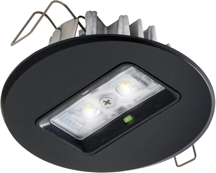 2W Led Nood Inbouw Downlight Zwart - 7TCA091160R0459