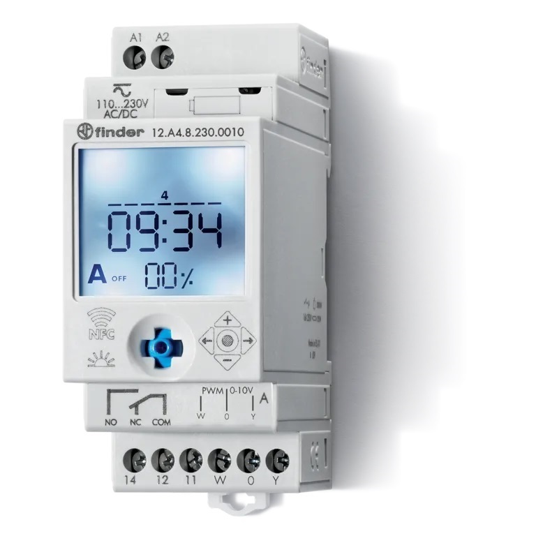 Finder Interrupteur Horaire Astronomique 35mm 0-10V 230VAC - 12.A4.8.230.0010