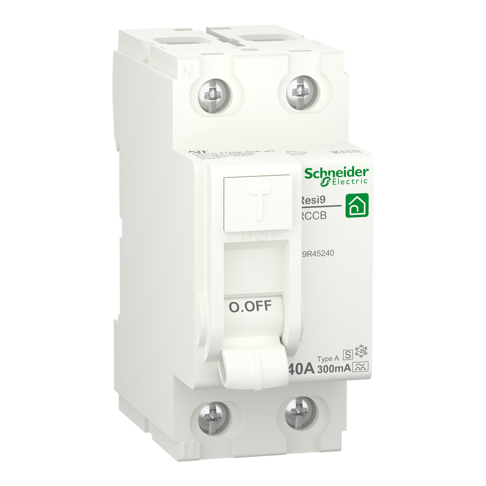 Schneider Electric Resi9 40A RCCB Type A Circuit Breaker - R9R45240