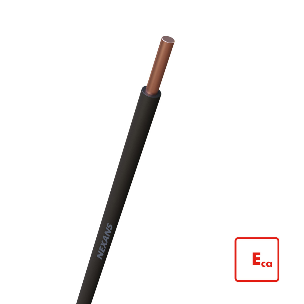Nexans H07V-U Eca 2.5mm2 Caja De Cable De Instalación Negra 100m - 10564792 [100 Piezas]